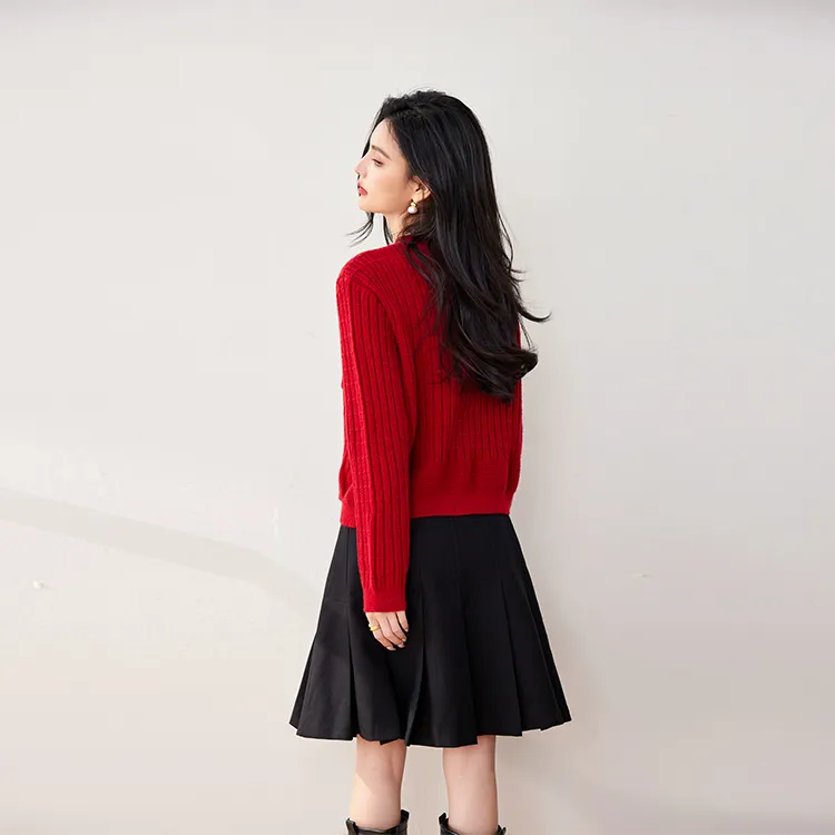La Chapelle Knitwear Women's Red-5