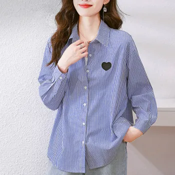La Chapelle Shirts Women's Blue With Shawl