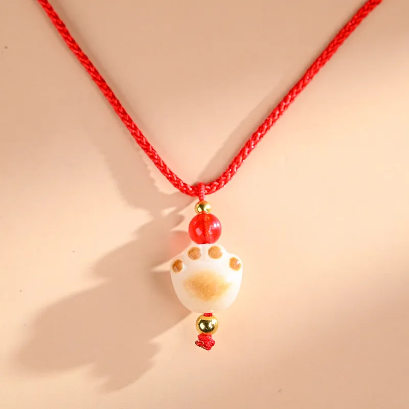 XUWU White Jade Bodhi Necklaces Unisex-9