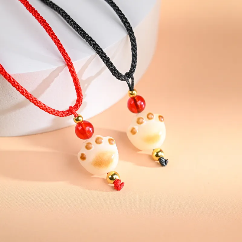 XUWU White Jade Bodhi Necklaces Unisex-12