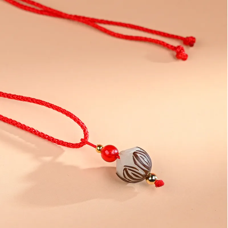 XUWU White Jade Bodhi Necklaces Unisex-8