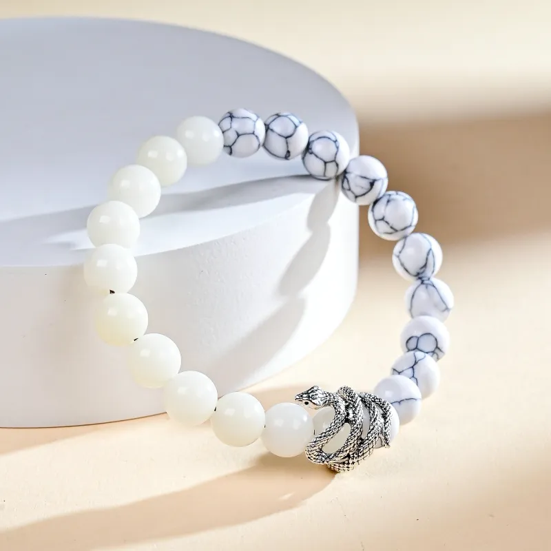 XUWU White Jade Bodhi Bracelets Unisex-3