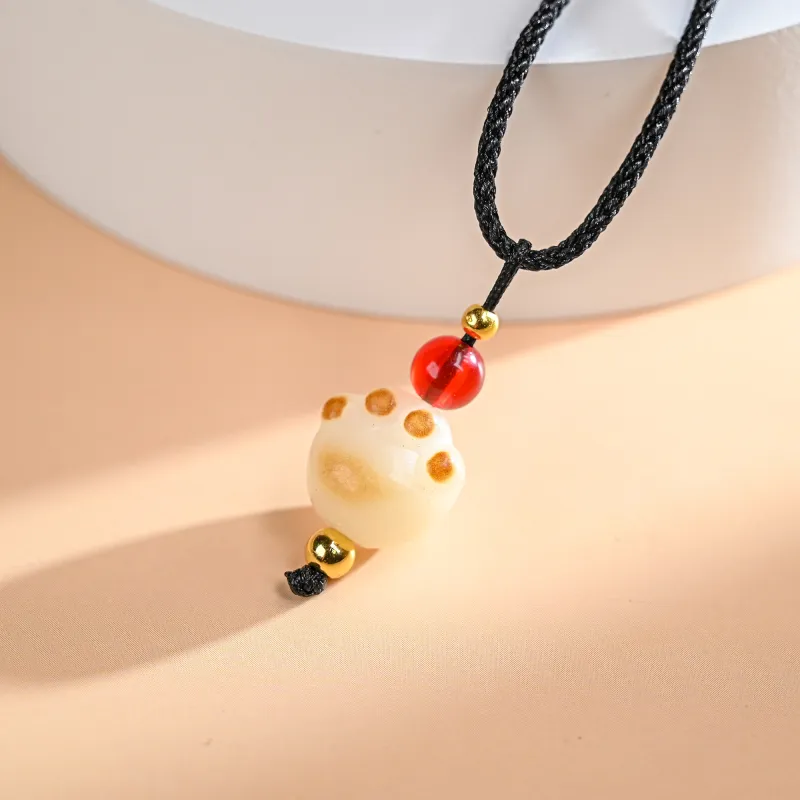 XUWU White Jade Bodhi Necklaces Unisex-4