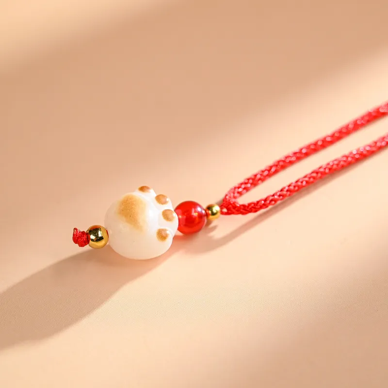 XUWU White Jade Bodhi Necklaces Unisex-6