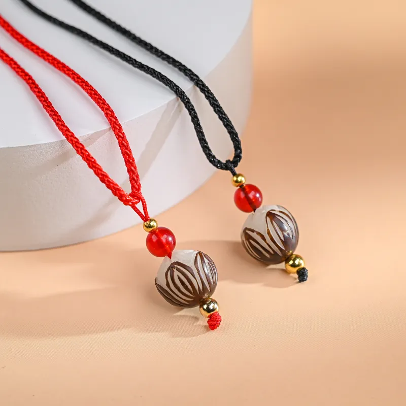 XUWU White Jade Bodhi Necklaces Unisex-11