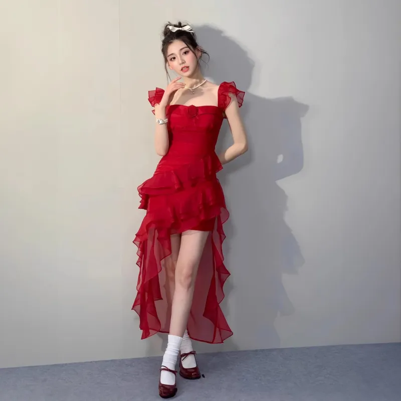 PLANE DRIFT Sleeveless Dress Women's Red-2