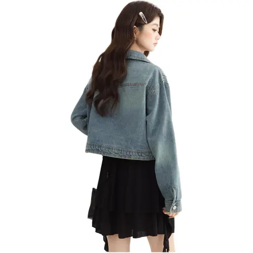 PLANE DRIFT Denim Jacket Women's Blue