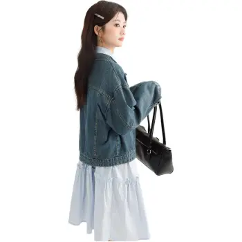 PLANE DRIFT Denim Jacket Women's Blue
