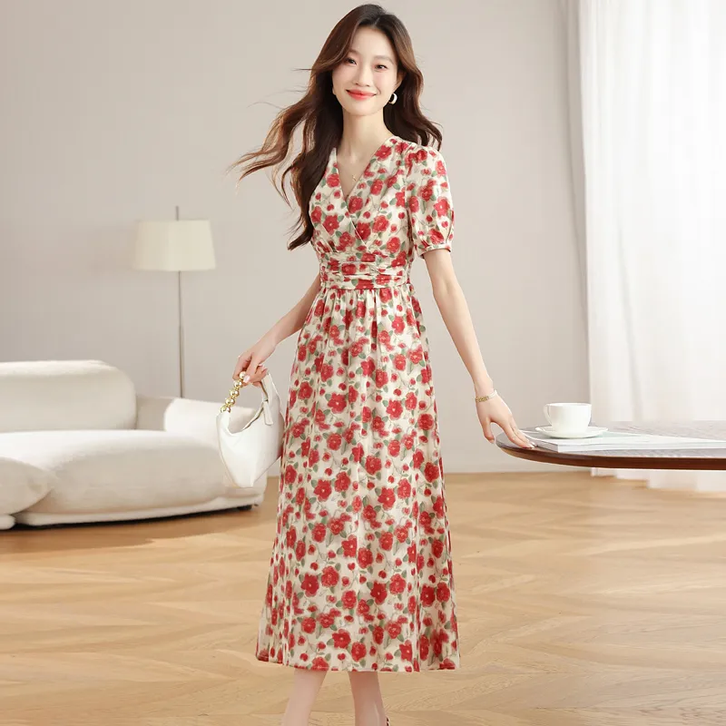 PLANE DRIFT Short Sleeved Dress Women's Floral-2