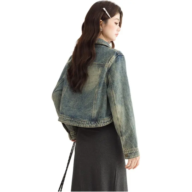 PLANE DRIFT Denim Jacket Women's Blue-1