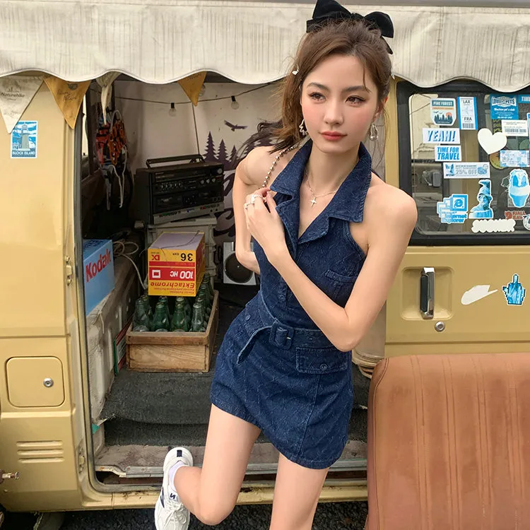 PLANE DRIFT Sleeveless Dress Women's Dark Blue-6