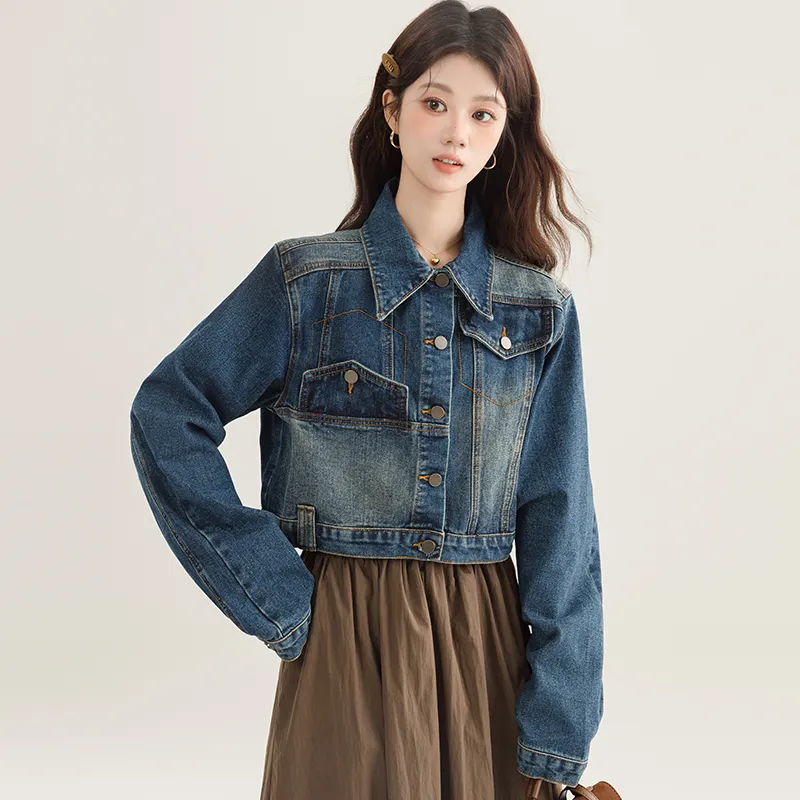 PLANE DRIFT Denim Jacket Unisex Blue-4