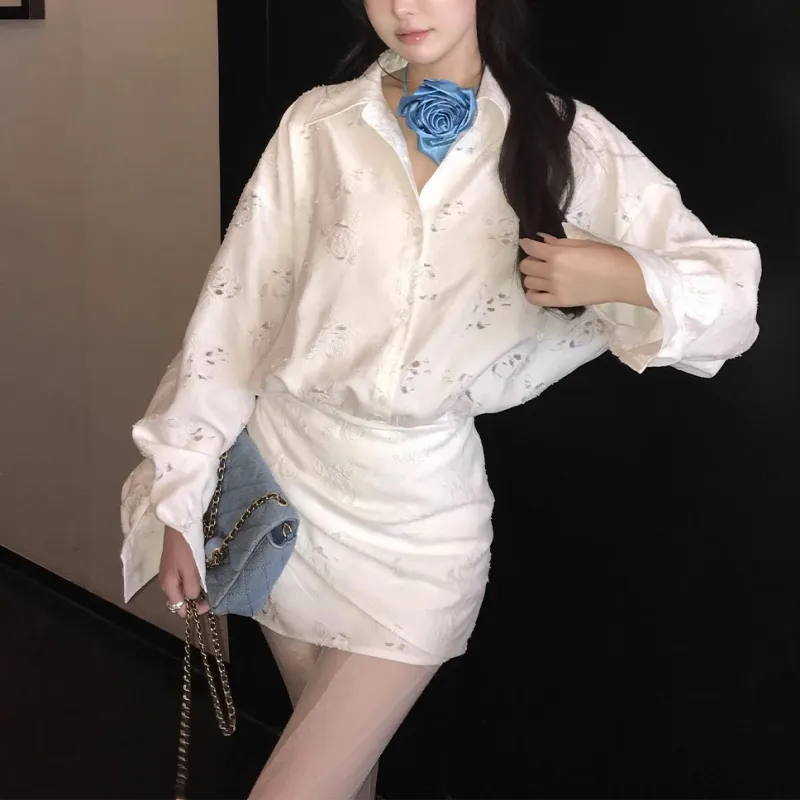 PLANE DRIFT Long Sleeved Dress Women's Moon White-2