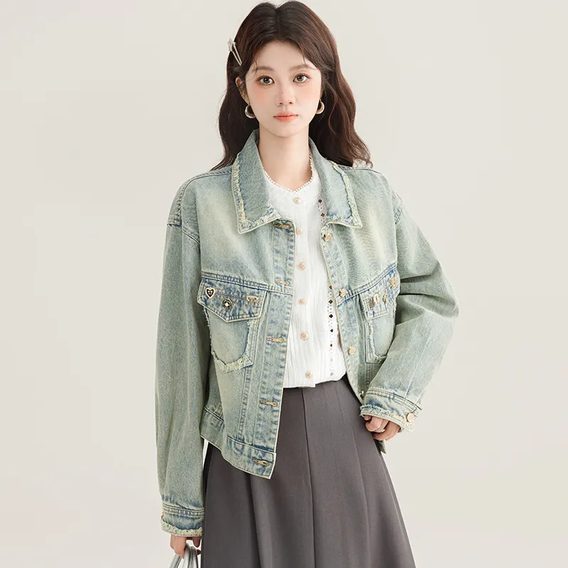 PLANE DRIFT Denim Jacket Women's Blue-2