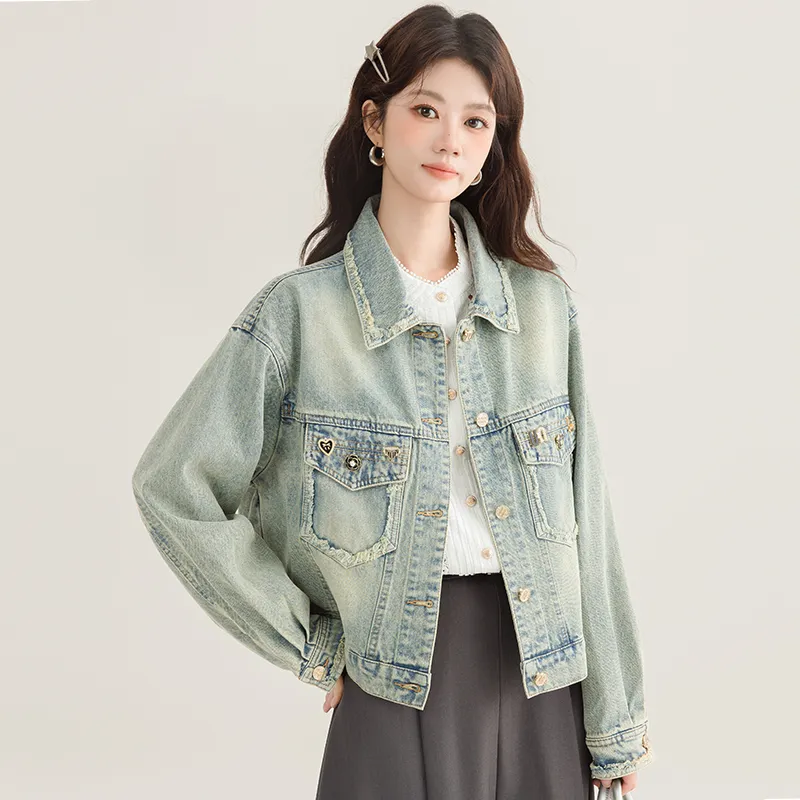 PLANE DRIFT Denim Jacket Women's Blue-1