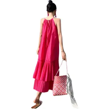 PLANE DRIFT Slip Dresses Women's Rose Red