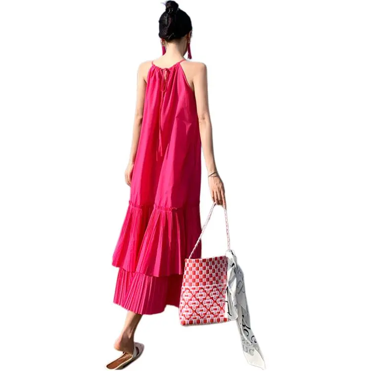 PLANE DRIFT Slip Dresses Women's Rose Red-0