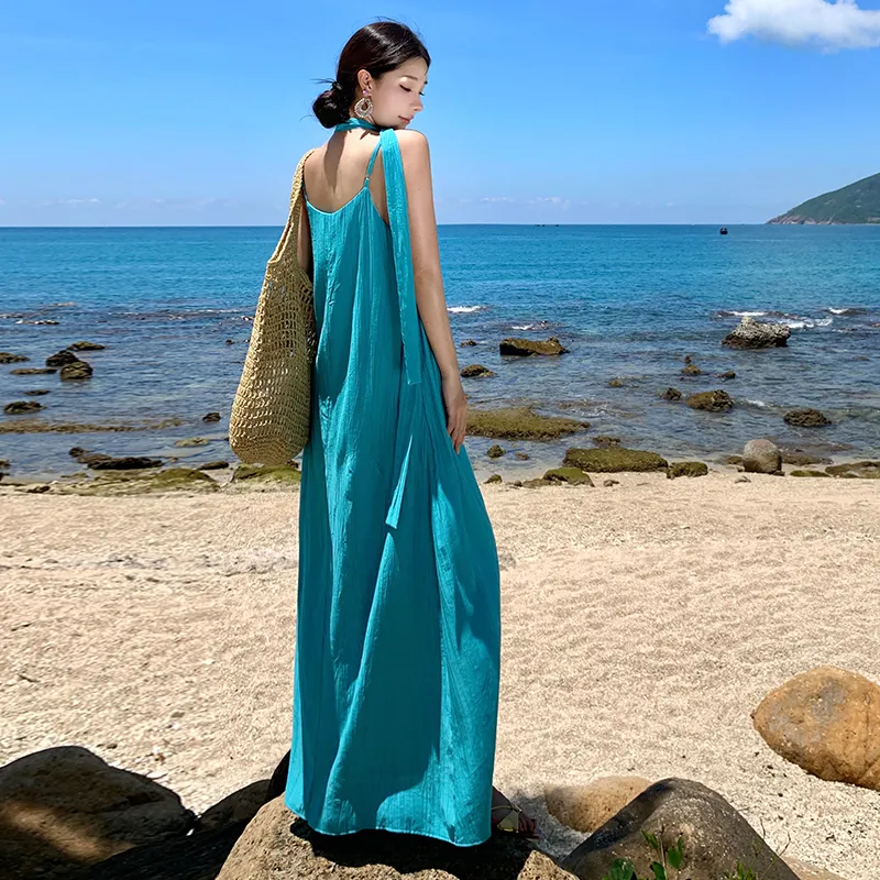 PLANE DRIFT Slip Dresses Women's Blue-2