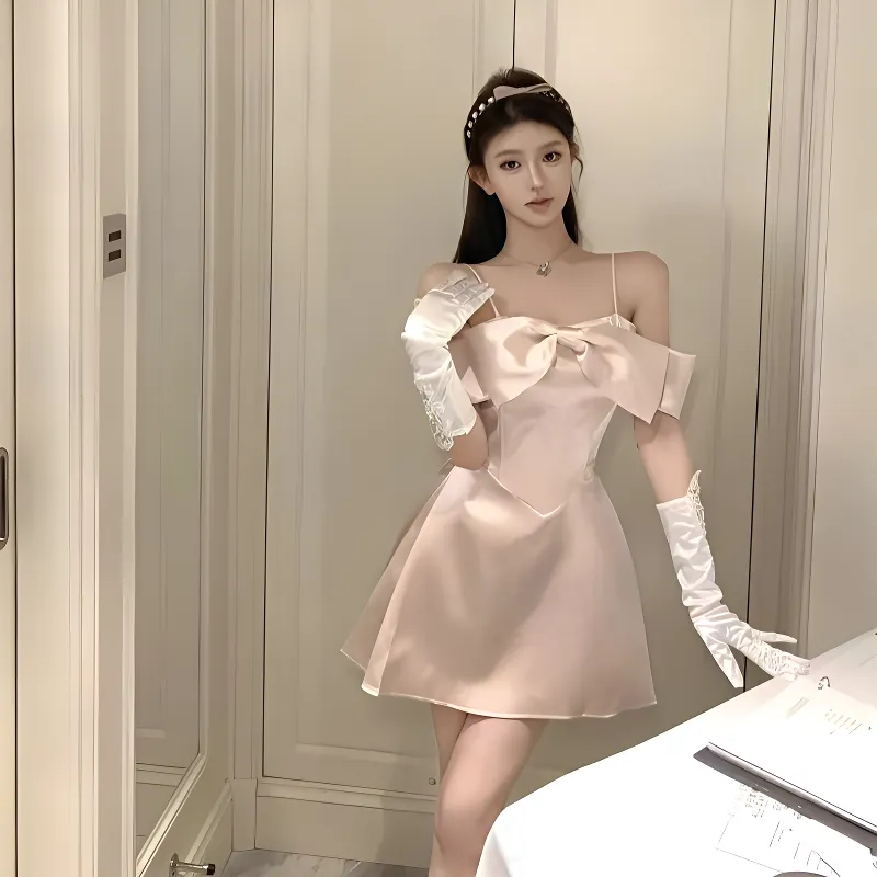 KUNZHUDAXIANG Short Sleeved Dress Women's-3