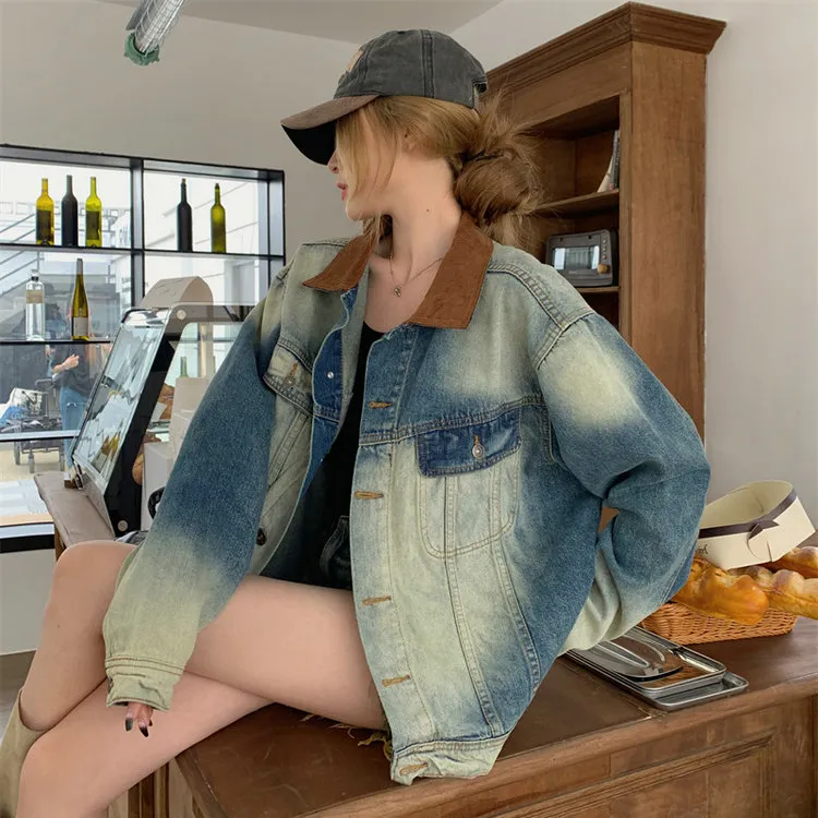 PLANE DRIFT Denim Jacket Women's Vintage Blue-2