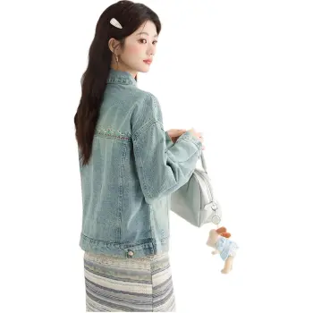 PLANE DRIFT Denim Jacket Women's Blue