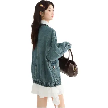 PLANE DRIFT Denim Jacket Unisex Blue
