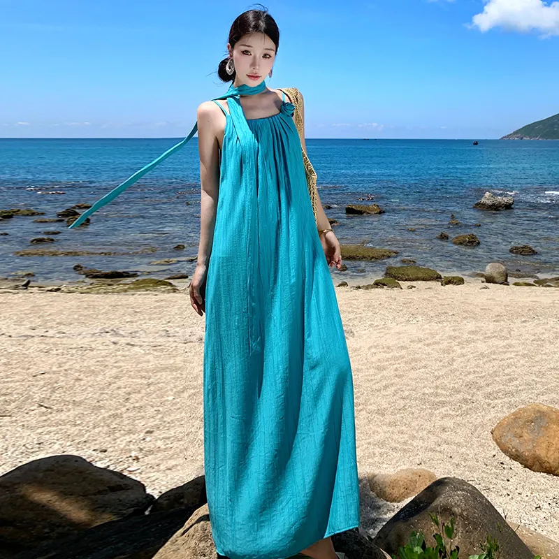 PLANE DRIFT Slip Dresses Women's Blue-1