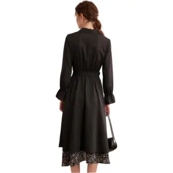 PLANE DRIFT Long Sleeved Dresses Women's Black