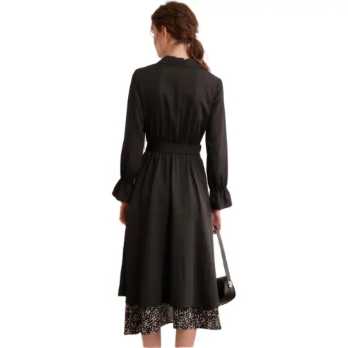 PLANE DRIFT Long Sleeved Dresses Women's Black