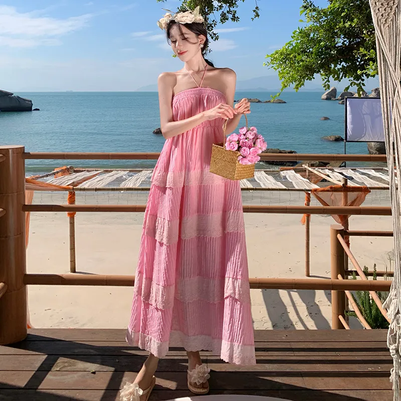 PLANE DRIFT Slip Dresses Women's Pink-1