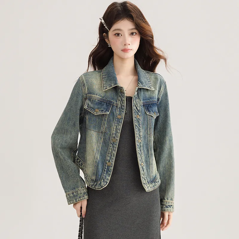 PLANE DRIFT Denim Jacket Women's Blue-4
