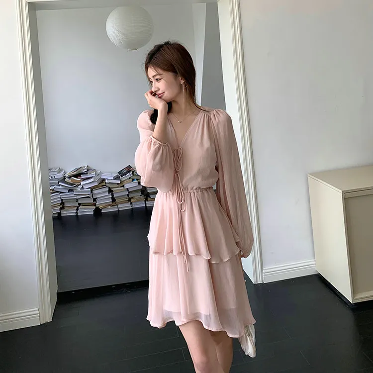 PLANE DRIFT Long Sleeved Dresses Women's Pink-2