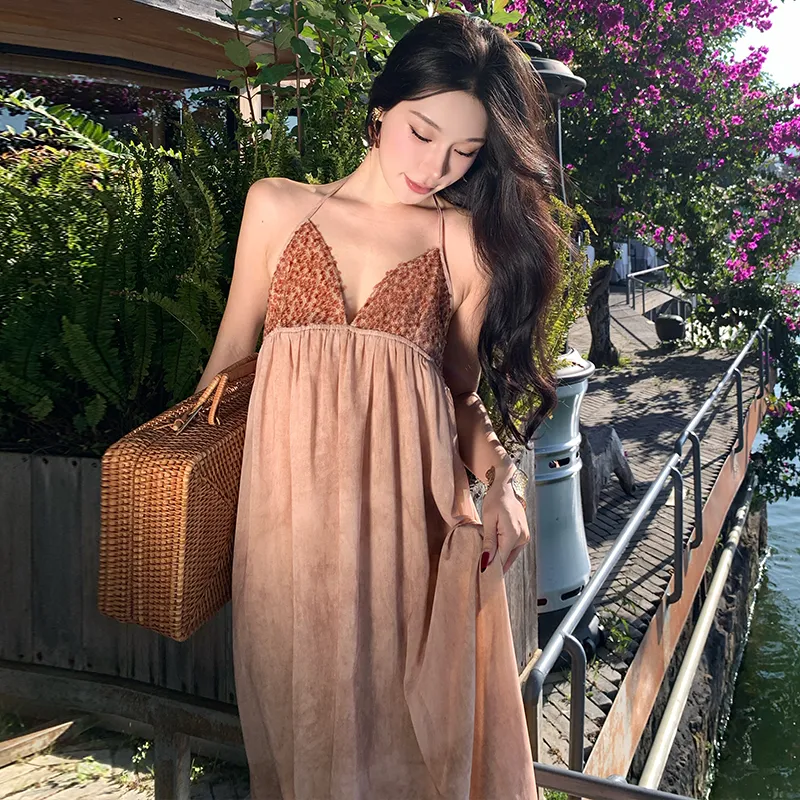 PLANE DRIFT Slip Dresses Women's Honey Candy-5