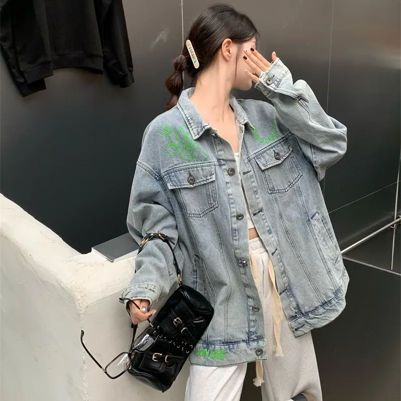 PLANE DRIFT Denim Jacket Unisex Vintage Blue-3