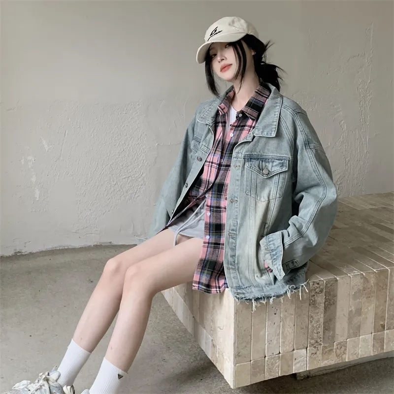 PLANE DRIFT Denim Jacket Women's Vintage-4
