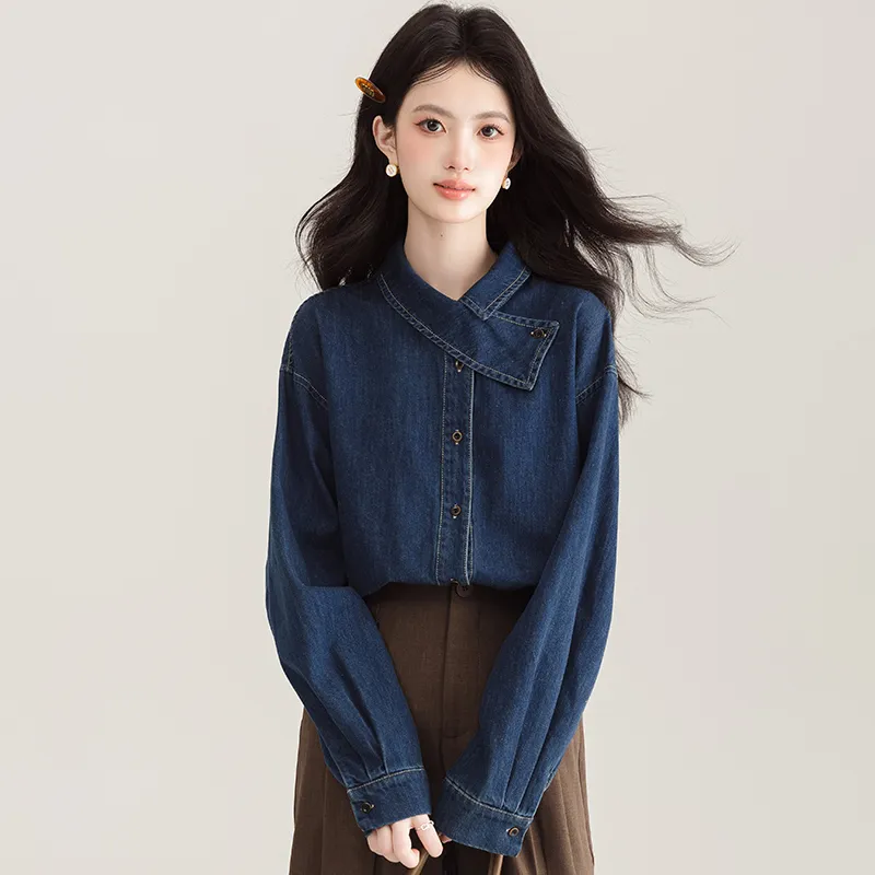PLANE DRIFT Denim Jacket Women's Dark Blue-2