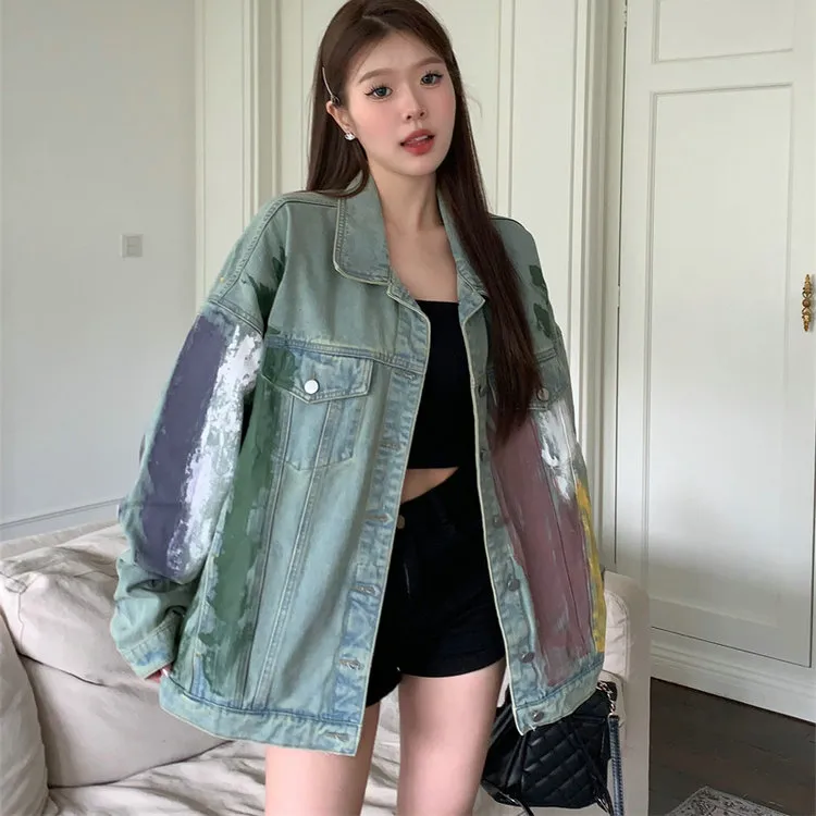 PLANE DRIFT Denim Jacket Unisex Distressed Color-2