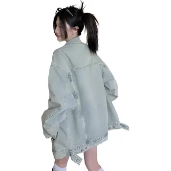 PLANE DRIFT Denim Jacket Women's Vintage Green