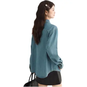 PLANE DRIFT Denim Jacket Women's Blue
