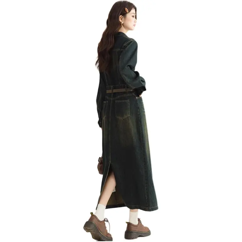 PLANE DRIFT Long Sleeved Dresses Women's Dark Blue-0