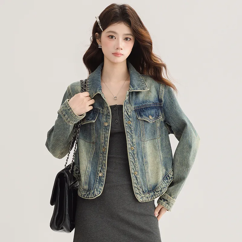 PLANE DRIFT Denim Jacket Women's Blue-2