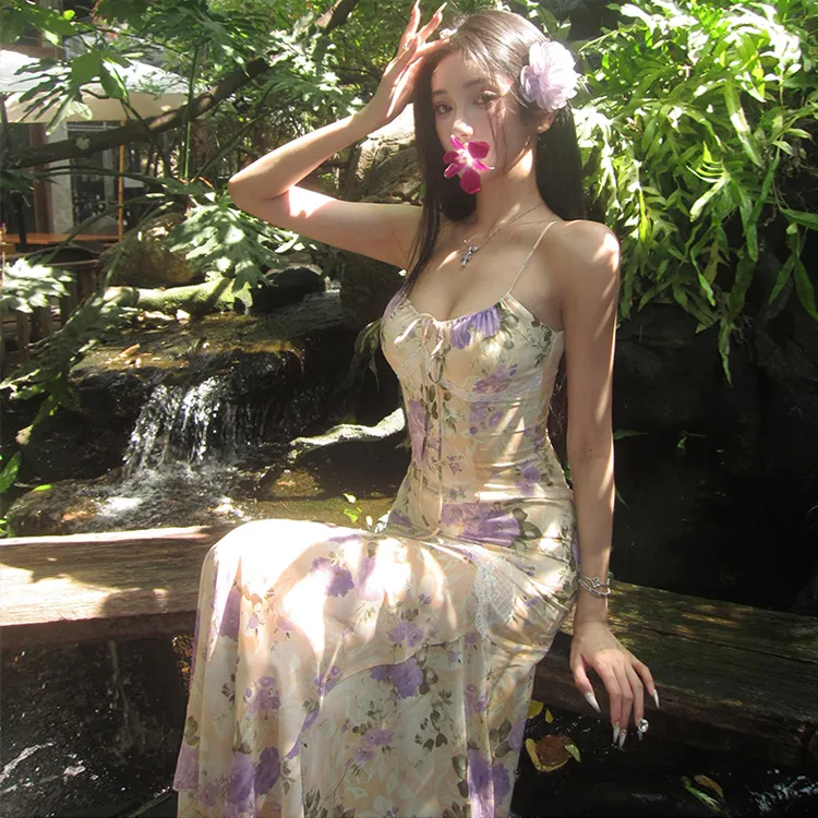PLANE DRIFT Slip Dresses Women's Purple-6