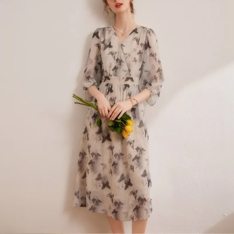 PLANE DRIFT Long Sleeved Dresses Women's Black-5