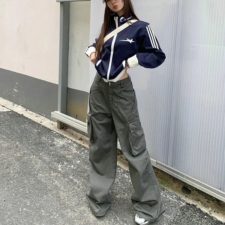 PLANE DRIFT Casual Pants Women's Army Green Pants-2