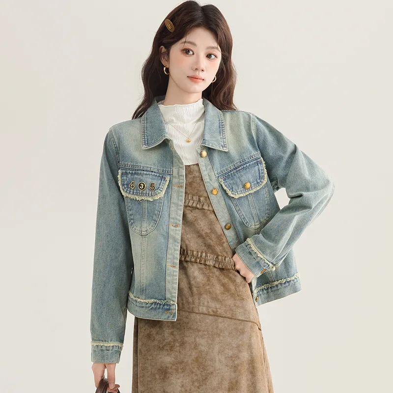 PLANE DRIFT Denim Jacket Unisex Blue-4