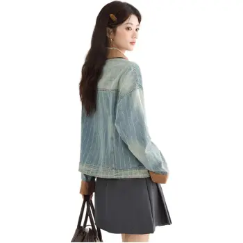 PLANE DRIFT Denim Jacket Women's Blue