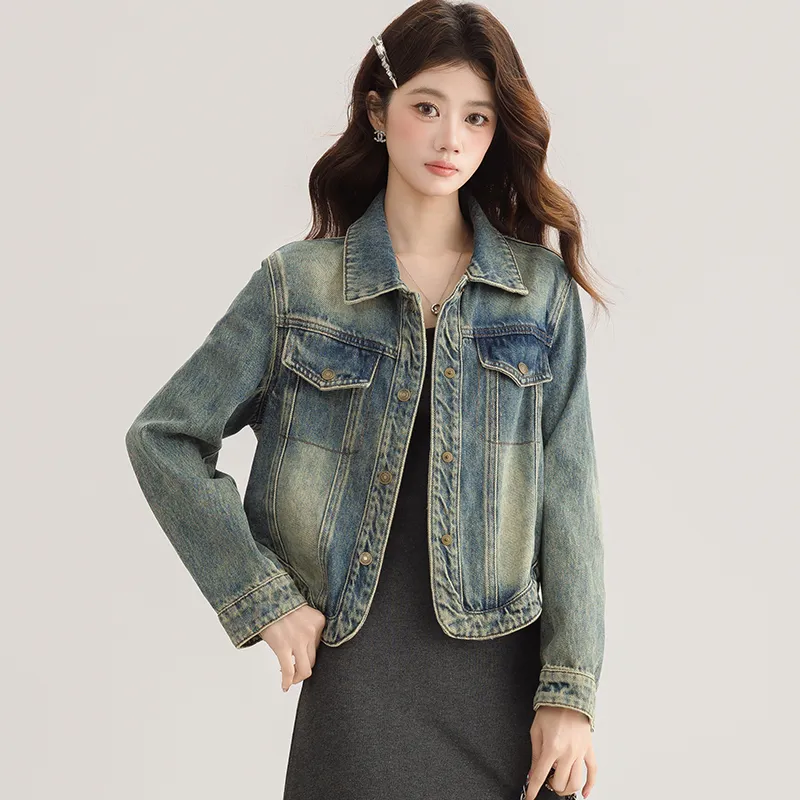 PLANE DRIFT Denim Jacket Women's Blue-6