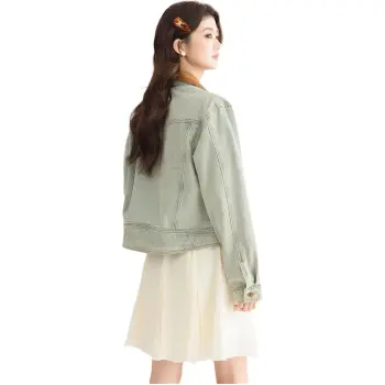 PLANE DRIFT Denim Jacket Unisex Light Blue