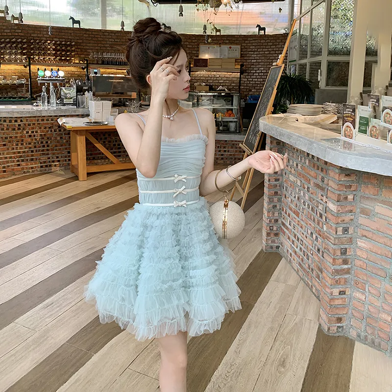 PLANE DRIFT Slip Dresses Women's Sea Salt Blue-6
