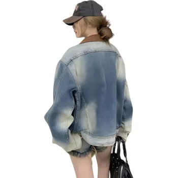 PLANE DRIFT Denim Jacket Women's Vintage Blue